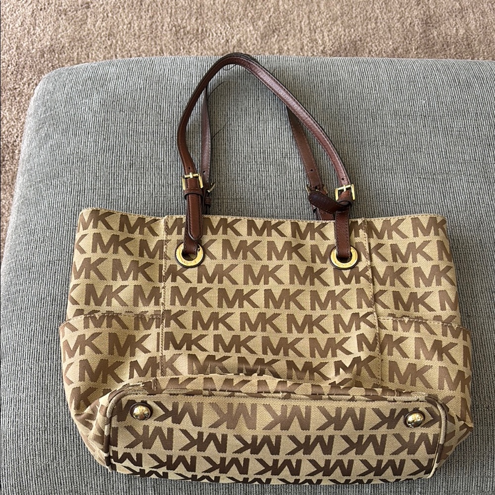 Michael Kors Brown Monogram Tote Bag